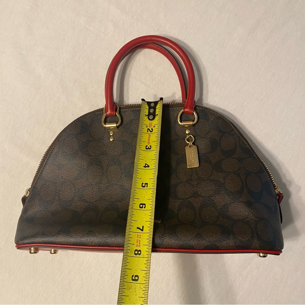 Coach Brown and Red Women's Handbag - Picture 7 of 9